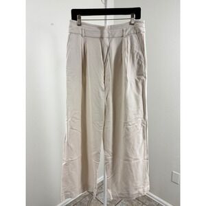 J.Crew Womens Size‎ 6 Cream Pleated Wide Leg High Rise Trousers Quiet Luxury